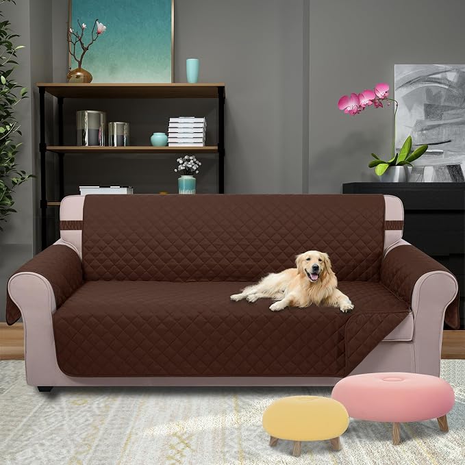 U-NICE HOME 4 Seater Sofa Cover 91''Large Couch Cover, Pet Friendly, Elastic - Image 2