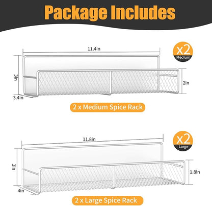 DTUQYX Magnetic Spice Rack for Refrigerator, 4 Pack 100% Metal Strong Magnet - Image 2