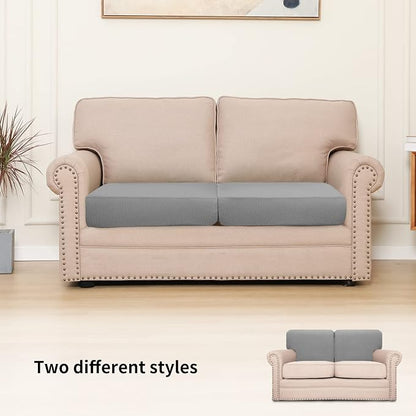 Easy-Going Stretch 2 Pieces Loveseat Couch Cushion Cover - Image 2