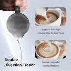 MHW-3BOMBER Milk Frothing Pitcher 16.9oz/500ml Latte Art Pitcher, Espresso Steaming Pitcher with Round Spout, Red P6741R