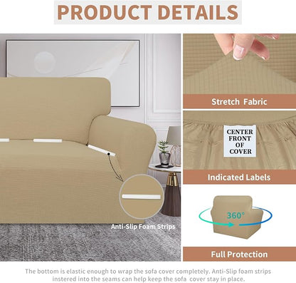 Easy-Going 100% Waterproof Chair Couch Cover, Stretch Jacquard Sofa Cover | - Image 4