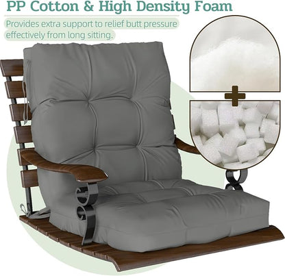 Outdoor Chair Cushions Set of 2, High Back Soft Seat Pad - Image 4