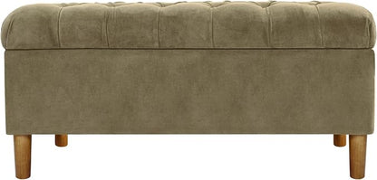 Homepop Home Decor | Tufted Ainsley Button Storage Ottoman Bench by HomePop