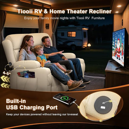 Home Theater Seating Loveseat Recliner Sofa, Wall-Hugger Reclining Couch - Image 5