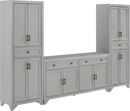 Crosley Furniture Tara 3-Piece Modern Farmhouse Sideboard Buffet Cabinet and by CrosleyFurniture