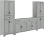 Crosley Furniture Tara 3-Piece Modern Farmhouse Sideboard Buffet Cabinet and by CrosleyFurniture