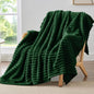 BEDELITE Striped Fleece Throw Blanket, Forest Green, Soft Cozy, Lightweight Warm by BEDELITE