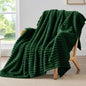 BEDELITE Ribbed Twin Blanket for Couch & Bed, Forest Green, Warm Yet Lightweight by BEDELITE