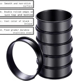 DATANYA 12Packs Crumpet Rings NONSTICK English Muffin Rings 3.15 Inch Stainless Steel Double Rolled Tart Ring Upgraded Round Metal Baking Cooking Pastry Ring Molds for muffins, pancakes