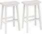 Amazon Basics Solid Wood Saddle-Seat Counter Height Bar Stools by AmazonBasics