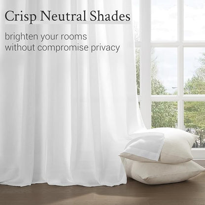 Topfinel 84 Inches Long Pinch Pleated Semi Sheer Curtains - Image 5