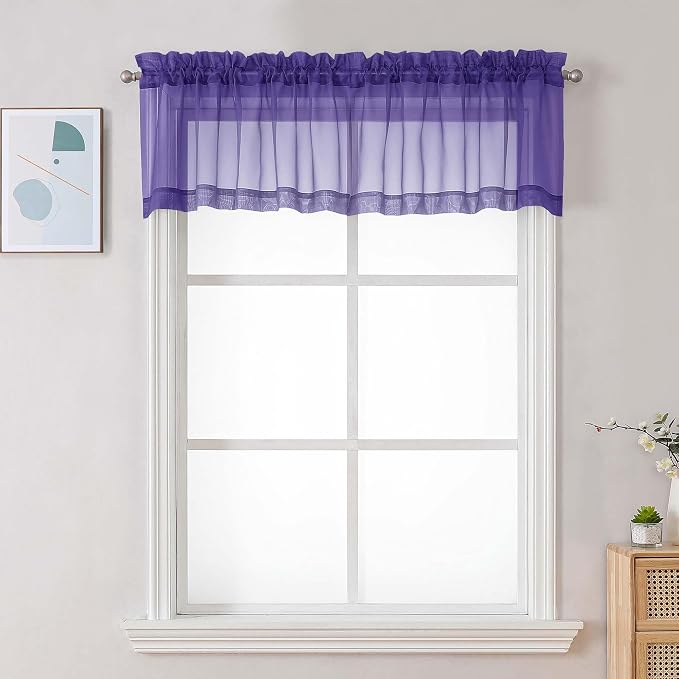 Chyhomenyc Purple Sheer Valances by Chyhomenyc