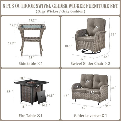 Belord 5 Pieces Patio Furniture Set - Image 2