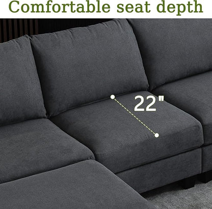 150.4" Large Sectional Couches for Living Room, 8 Seater L Shaped Modular - Image 8