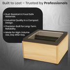 Rattleware Stainless Maple Holder Knock Box - Perfect for Home, Cafe, Restaurant, Hotel, Office, or Commercial Establishment - Heavy Duty Knock Box Trusted By Baristas Worldwide (6″ x 5.5″ x 4″)