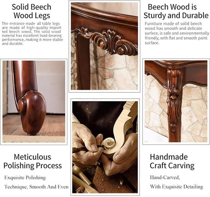 Traditional Carved Wood Console Table, Classic Entryway Table - Image 5