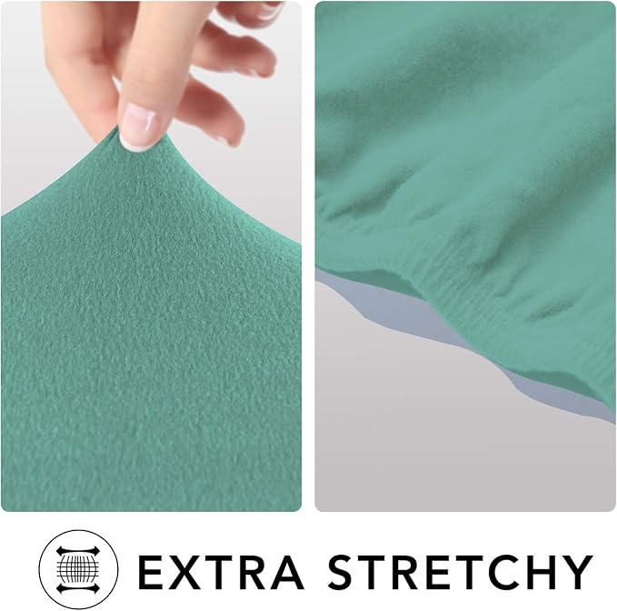 PureFit Stretch Couch Covers for Sofa Large Sofa Slipcovers Cyan | 1-Piece Sofa - Image 4