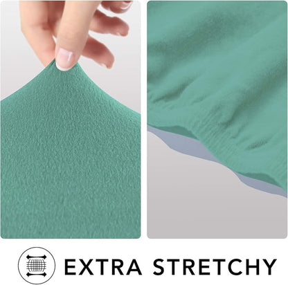 PureFit Stretch Couch Covers for Sofa Large Sofa Slipcovers Cyan | 1-Piece Sofa - Image 4