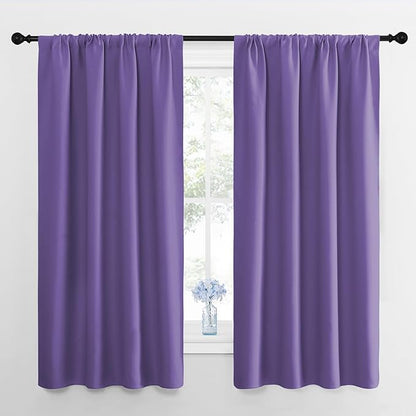 NICETOWN Blackout Curtains for Bedroom, Lilac Purple, 1 Pair, 42 by 45-inch by NICETOWN