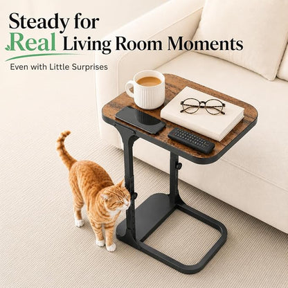 Kitstorack Ultra Stable & Durable End Table, Ajustable Height C Shaped Side - Image 5