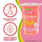 Joyba Bubble Tea Strawberry Lemonade Green Tea, 6 Pack, 12 fl. oz. Cups