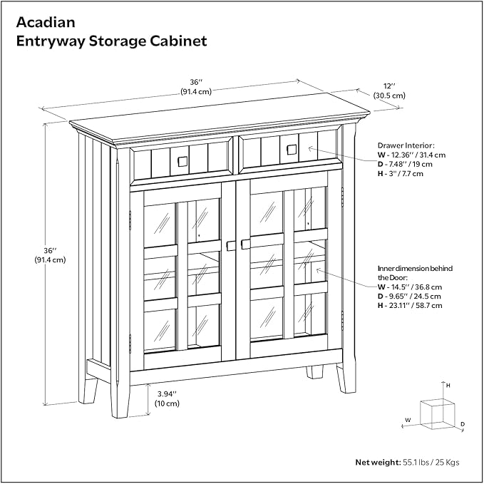 SIMPLIHOME Acadian Storage Cabinet - Image 3