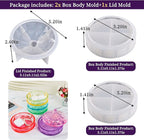 Multi-Layer Box Resin Mold with Lid, Silicone Storage Box Mould for Epoxy Casting, Stackable Organizer Decor Container for Storage Jewelry Trinket Candy DIY Crafts