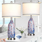 Rinweey 26" Coastal Glass Table Lamps Set of 2, Nautical lamp by Rinweey