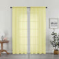 Sheer Curtains 72 Inches Long 2 Panels Set, Modern Light Filtering Sheer by OWENIE