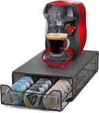 Coffee Pods Holders for Tassimo Discs Coffee Capsule Metal Storage Drawer Capacity 60 pcs