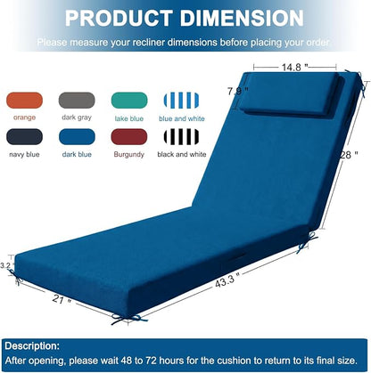 Outdoor Lounge Chair mat, 72 inches x 21 inches, Waterproof Chaise Lounge - Image 2