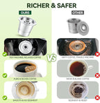 6 Pack Reusable K Cups Coffee Pods for Keurig 1.0: Stainless Steel Refillable K Cup - Reusable Coffee Filter for Keurig 1.0 Coffee Maker, Permanent, Eco-Friendly, Innovative Design