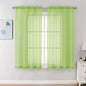 Chyhomenyc Sheer Curtains 63 Inch Length 2 Panels, Lime | Light Filtering by Chyhomenyc