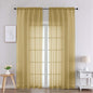 Chyhomenyc Gold Sheer Curtains 90 Inches Long 2 Panels, Light Filtering Gold by Chyhomenyc