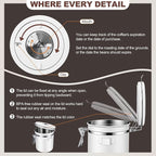 ShanSon Coffee Canister Airtight Coffee Container Stainless Steel Coffee Bean Storage Container with Scoop Coffee Canister for Beans Grounds Sugar Flour Tea Cereal,16OZ, White