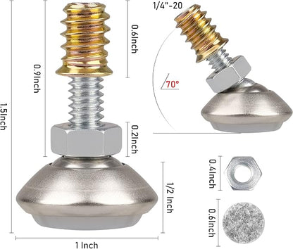 Anwenk Swivel Leveling Feet Furniture Levelers Feet Angle Height Adjustable - Image 2