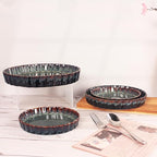 7 Inch Ceramic Pie Pan Quiche Dish 13.5 Ounces Baking Pan, Set of 2 Au Gratin Baking Dishes, Non-Stick Tart Pan, Pie Plate for Apple, Oven Safe, Round Ruffled Edge 7.7 Inch