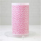 Cake Baking Stencil - Seamless Delicate Pattern for Decorating Tall Double Barrel Cake to Use with Buttercream, Royal Icing, Ganache, Paint, Airbrush (Reine)