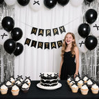 24Pcs Bow Cupcake Toppers - Black Bow Cake Topper Birthday Decorations, Bowknot Cupcake Picks for Coquette Bow Theme Party Decoration Bachelorette Bridal Engagement Wedding Baby Shower Party Decor