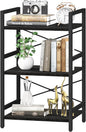 Yoobure Bookshelf Small Book Shelf, Solid Industrial 3 Tier Shelf Bookcase by Yoobure