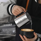 MHW-3BOMBER Espresso Steaming Pitcher Milk Frothing Pitcher Stainless Steel Milk Coffee Cappuccino Latte Art Barista Cup 13.5oz/400ml (Glossy) P5001S-OS