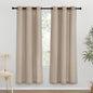 NICETOWN Taupe Thick Linen Curtains 72" Length, Grommet Privacy Window by NICETOWN