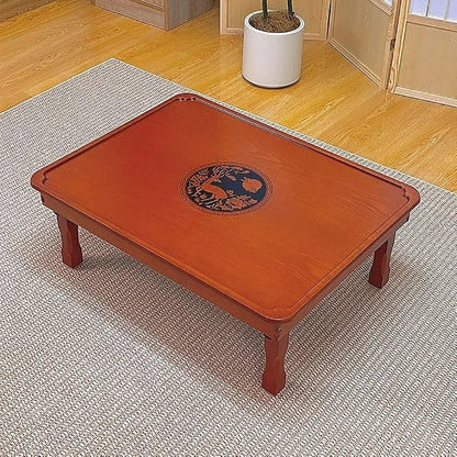 Folding Table, Korean Tatami Dining Table/Tea Room Table/Kang Table/Low Wooden by Unknown