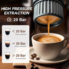 H02 PRO Portable Espresso Maker, Electric Coffee Machine for Travel, Espresso Machine Fits Ground Coffee & NS Capsule, 20Bar Mini Coffee Maker with Self-Heating, for Camping, Hiking, Office