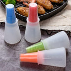 Silicone Oil bottle brush，BBQ/Pastry Basting Brushes,Silicone Cooking Grill Barbecue Baking Pastry Oil/Honey/Sauce Bottle Brush (4 PCS,orange)