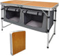 Folding Camping Table with Storage Lightweight Camp Tables Portable by HYMnature