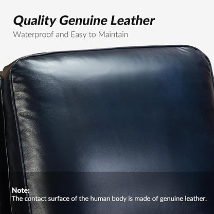 HULALA HOME Genuine Leather Manual Recliner Chair - Image 7