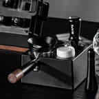 IKAPE 58.35mm Espresso Tamper, Spring-loaded Calibrated Tamper with Titanium Ripple Plating Base, Compatible with Over 58MM Espresso Bottomless Portafilter