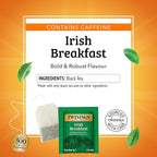 Twinings Irish Breakfast Black Tea Individually Wrapped Bags, 100 Count (Pack of 1), Flavourful, Bold, and Robust, Caffeinated, Enjoy Hot or Iced, 100 Teabags