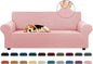 Stretch Couch Covers for Sofa, 3 Cushion Couch Slipcover, Dusty Pink | 1-Piece by KEKUOU